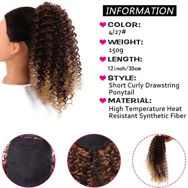 Deep Curl Drawstring Ponytail Extension