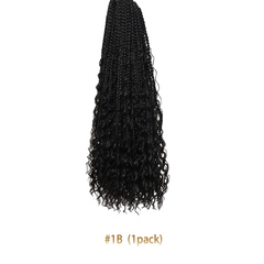 50 8 Cm Boho Box Braids Crochet Hair Pre-looped Synthetic Braiding Hair 1B