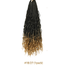 50 8 Cm Boho Box Braids Crochet Hair Pre-looped Synthetic Braiding Hair 1B