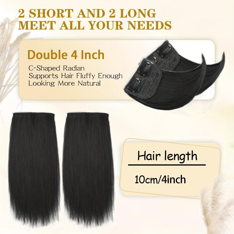 Straight Hair Pieces Synthetic Clip In Extensions for Daily Use