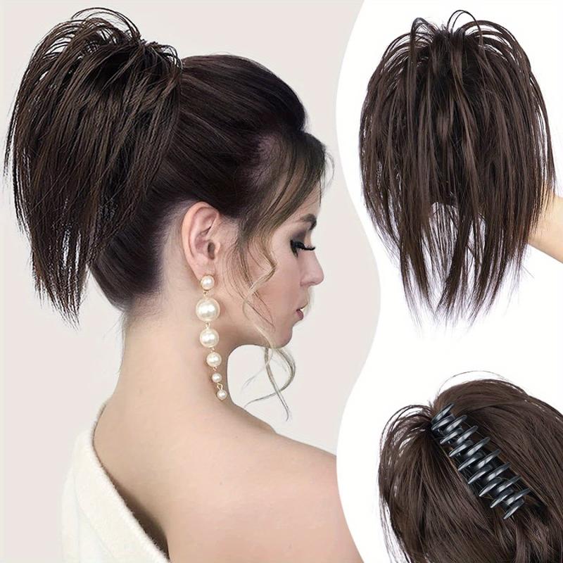 Messy Bun Hair Piece Claw Clip Hair Bun Wavy Curly Chignon Hair Bun