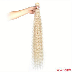 Ombre 81 28 Cm Long Deep Curly Twist Crochet Hair Extensions Synthetic Fiber