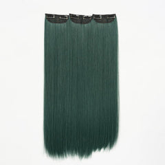 Brown Long Straight Hair Wig Set