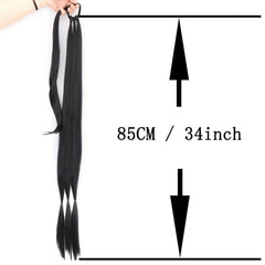 Long Braided Ponytail Extensions Synthetic Hair Pieces For Women