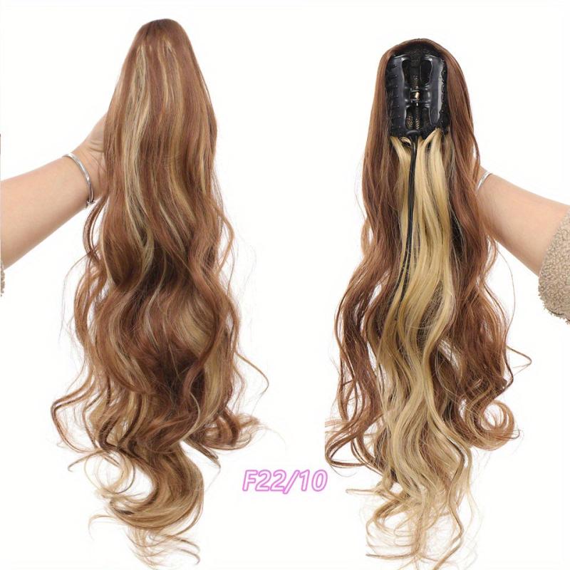Long Curly Wavy Ponytail Extensions Synthetic Clip In Hair Extensions
