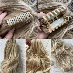 Long Curly Wavy Ponytail Extensions Synthetic Clip In Hair Extensions