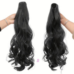 Long Curly Wavy Ponytail Extensions Synthetic Clip In Hair Extensions