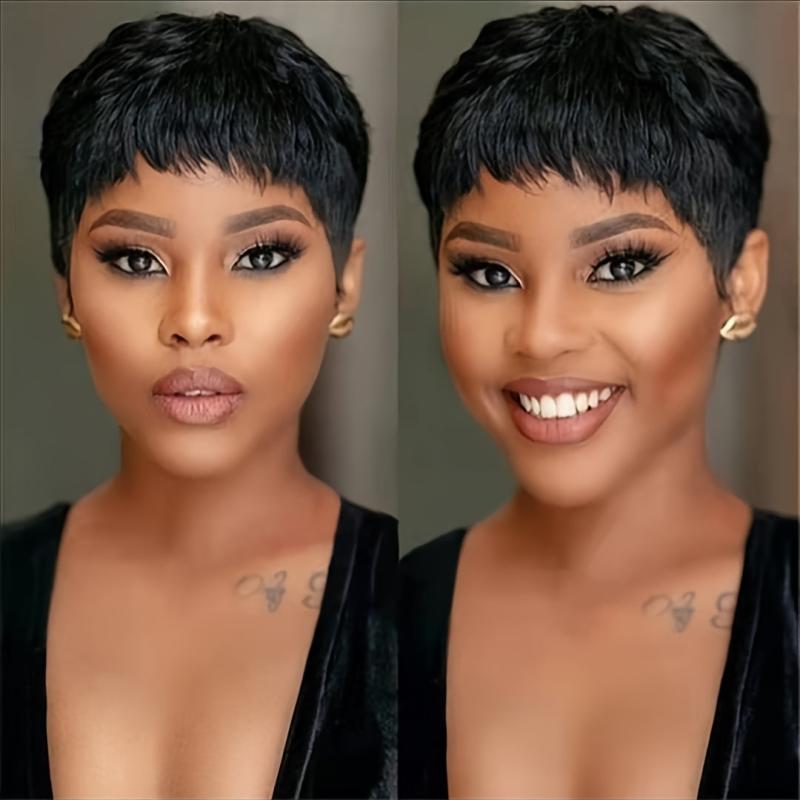 Straight Pixie Cut Synthetic Wig Heat Resistant Costume Wig
