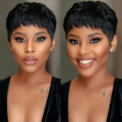 Straight Pixie Cut Synthetic Wig Heat Resistant Costume Wig