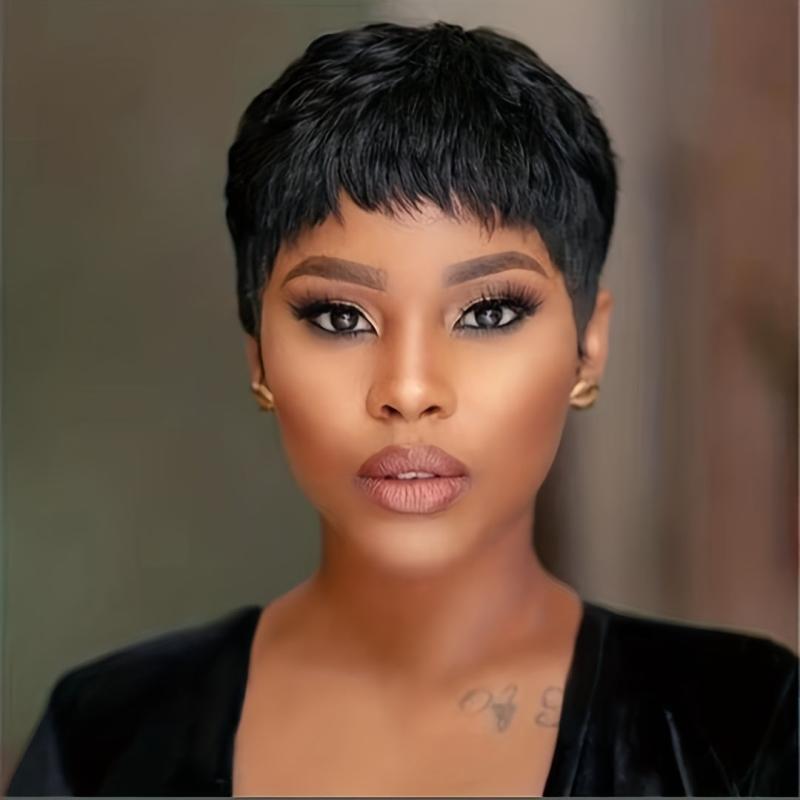 Straight Pixie Cut Synthetic Wig Heat Resistant Costume Wig