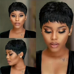 Straight Pixie Cut Synthetic Wig Heat Resistant Costume Wig