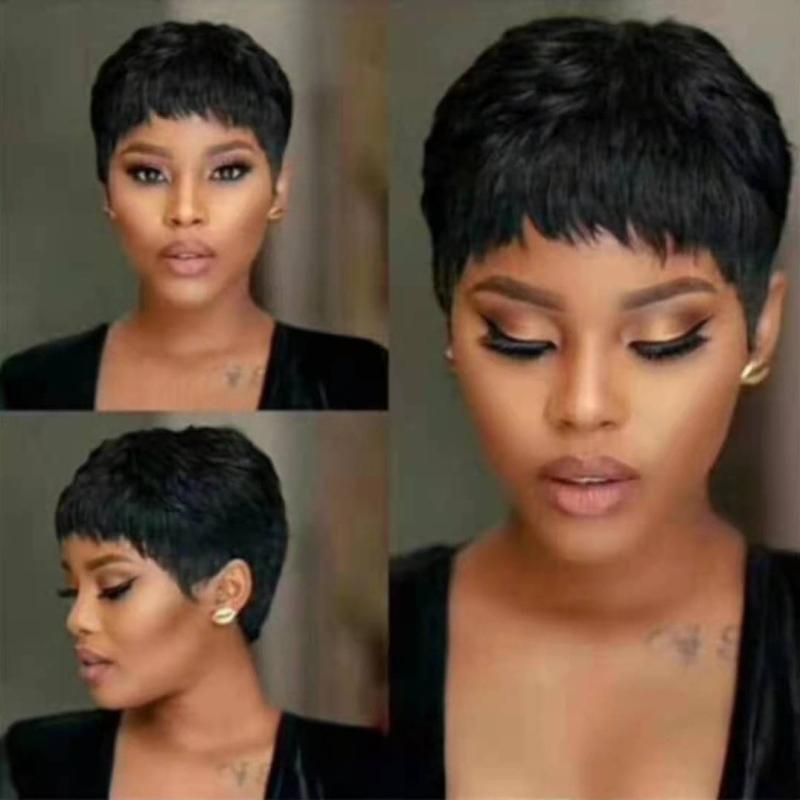 Straight Pixie Cut Synthetic Wig Heat Resistant Costume Wig
