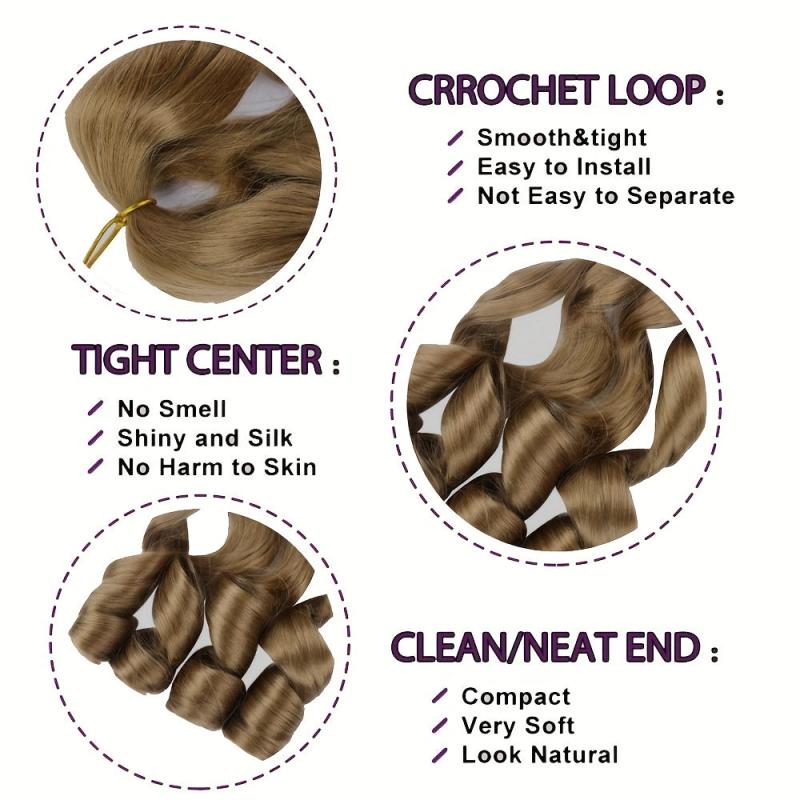 Stylish Micro Spiral Curl Braiding Hair Extensions for Loose Wave Crochet Braids