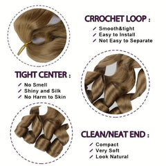 Stylish Micro Spiral Curl Braiding Hair Extensions for Loose Wave Crochet Braids