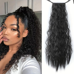 Curly Drawstring Ponytail Extension Synthetic Clip In