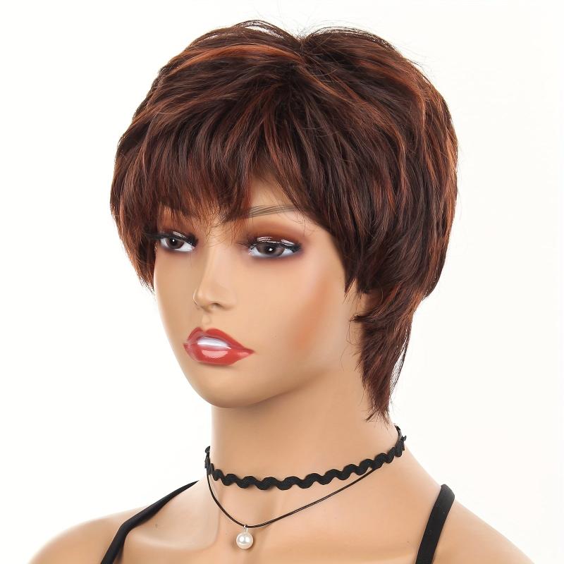 Short Heat Resistant Women Wig Rose Net Cosplay Headwear Wig Net
