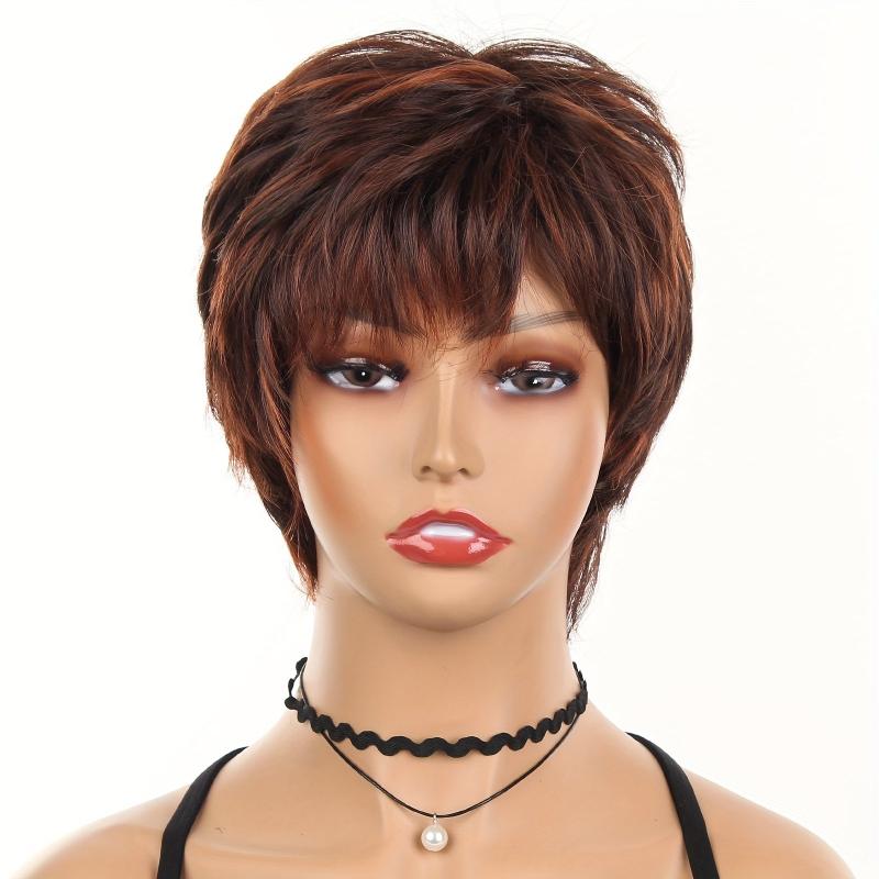 Short Heat Resistant Women Wig Rose Net Cosplay Headwear Wig Net