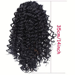 Afro Kinky Curly Drawstring Ponytail Extensions Clip In Ombre Hairpieces