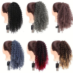 Afro Kinky Curly Drawstring Ponytail Extensions Clip In Ombre Hairpieces