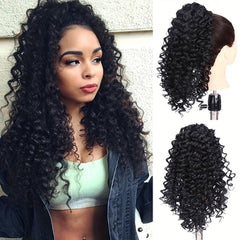 Afro Kinky Curly Drawstring Ponytail Extensions Clip In Ombre Hairpieces