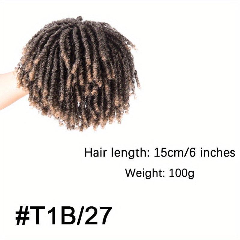 15 24 Cm Dreadlock Hair Topper Wig Clips Synthetic Locs Braided Half Wigs