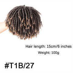 15 24 Cm Dreadlock Hair Topper Wig Clips Synthetic Locs Braided Half Wigs