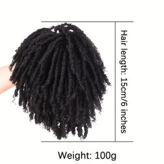 15 24 Cm Dreadlock Hair Topper Wig Clips Synthetic Locs Braided Half Wigs
