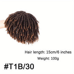 15 24 Cm Dreadlock Hair Topper Wig Clips Synthetic Locs Braided Half Wigs