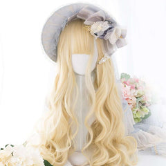 Pink Curly Synthetic Wig With Bangs 66 cm