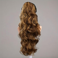 Long Curly Wavy Ponytail Extensions Synthetic Clip In Hair Extensions