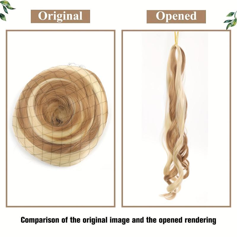 Large Curl Ponytail African Braid Hair Extension Piece