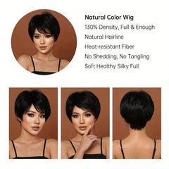 Synthetic Short Straight Hair Women's Wig for Daily Party Cosplay
