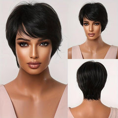 Synthetic Short Straight Hair Women's Wig for Daily Party Cosplay