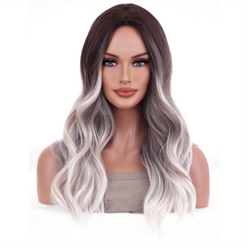 Long Curly Wig With Bangs Synthetic Wig Heat Resistant Fashionable For Daily Use