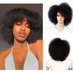 Short Afro Curly Wigs Soft Fluffy Hair Replacement Wigs For Women