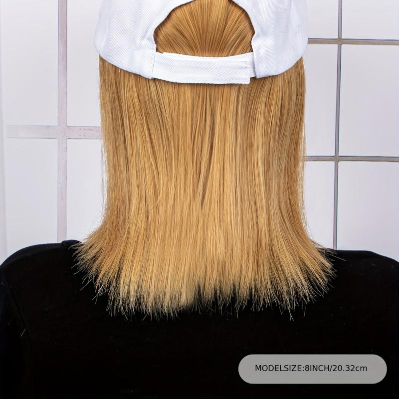 Short Straight Hair Extension Baseball Cap Wig