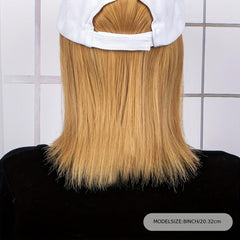Short Straight Hair Extension Baseball Cap Wig