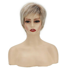 15 24 Cm Short Pixie Cut Straight Hair Wigs Synthetic Fiber Hair Wigs