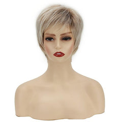 15 24 Cm Short Pixie Cut Straight Hair Wigs Synthetic Fiber Hair Wigs