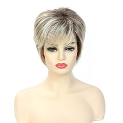 15 24 Cm Short Pixie Cut Straight Hair Wigs Synthetic Fiber Hair Wigs