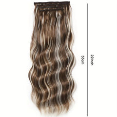 Long Wavy Clip In Hair Extension Set for Women 55-88 cm