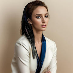 Straight Claw Clip Ponytail Extension with Highlight 50cm Long