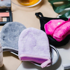 Microfiber Makeup Remover Glove Skincare Facial Cleansing Pads