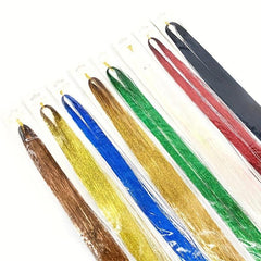 Glitter Tinsel Hair Extension Kit 3200 Strands 16 Mixed Colors