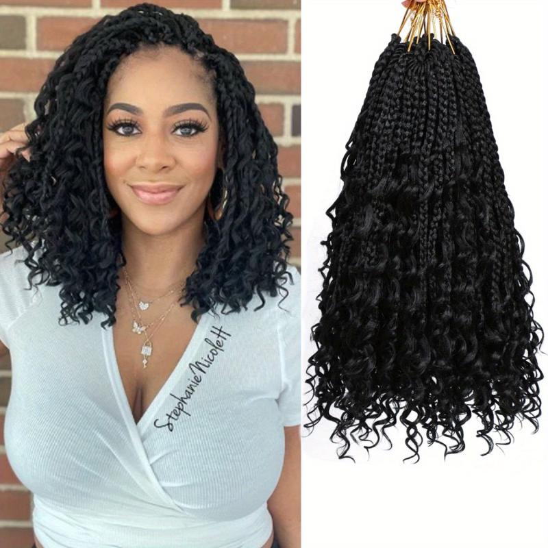 Curly Crochet Box Braids Hair 3pcs Set for Women