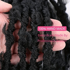 6Pack 60 Butterfly Locs Hair Pre Looped Distressed Butterfly Locs Crochet Hair
