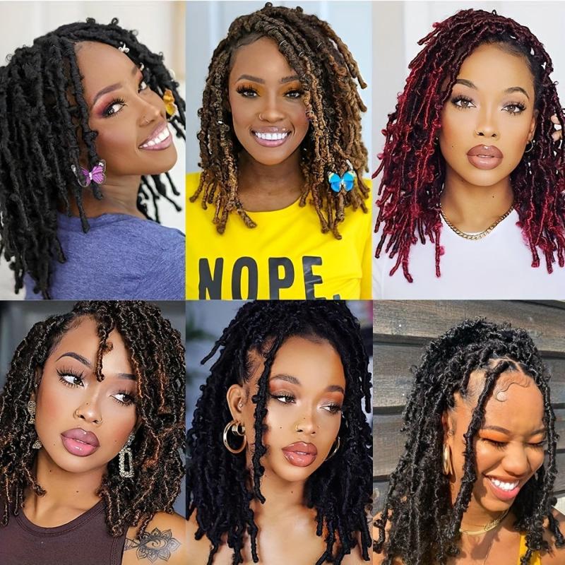 6Pack 60 Butterfly Locs Hair Pre Looped Distressed Butterfly Locs Crochet Hair