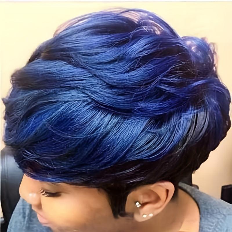 Short Purple Curly Wig for Women - Holiday Party Synthetic Dual Wig