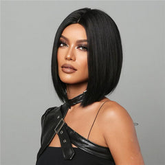 Allbell Short Straight Middle Part Synthetic Wigs For Women