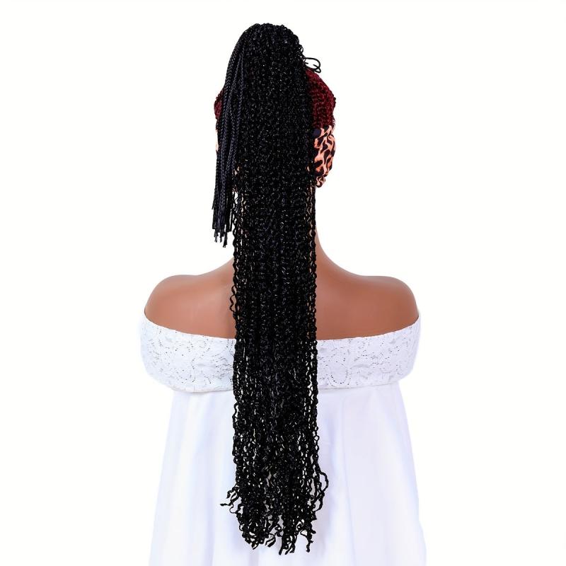 60 96 Cm Curly Crochet Braids Synthetic Braiding Hair Extensions for Women